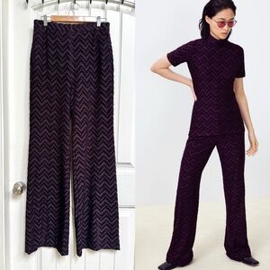 NWT Paul Smith Ready To Wear Collection ‘22 Dark Purple High Waist Trousers EU44